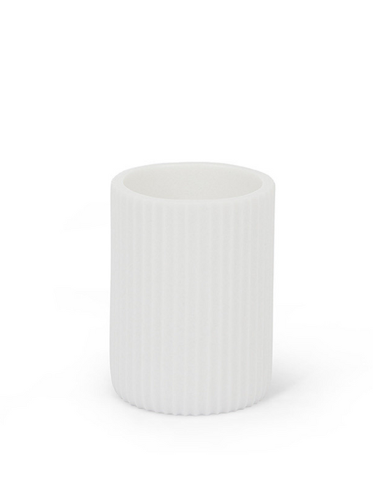 Verre à dent en résine rayée