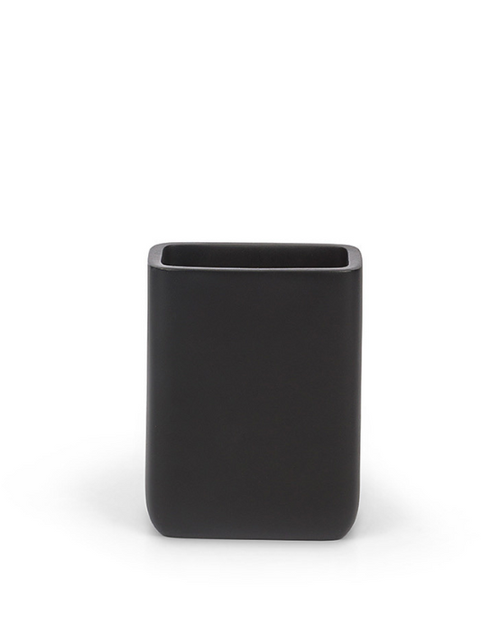 Verre à dent en résine teintée noir